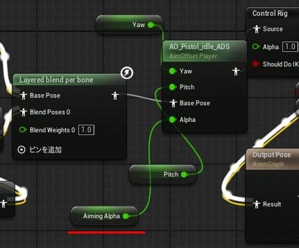 UE5のエイムオフセット